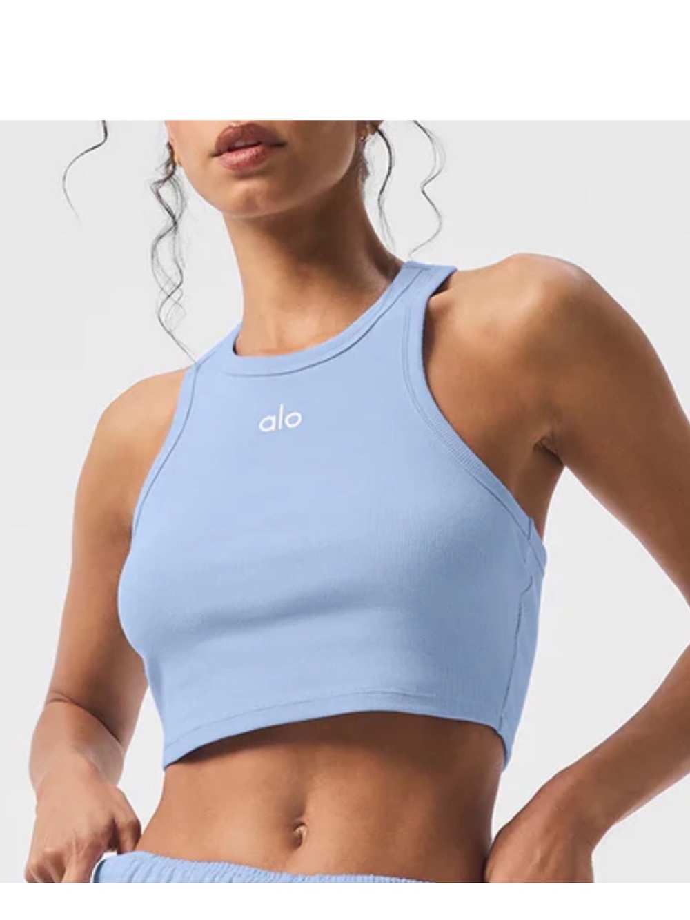 ALO Yoga Aspire Tank-Seashell Blue-size small